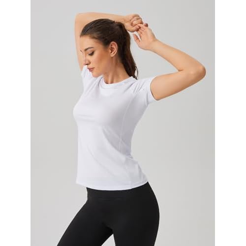 TAISIM Women's Quick Dry Workout T-Shirts Moisture Wicking Athletic Top for Gym,Yoga, Running