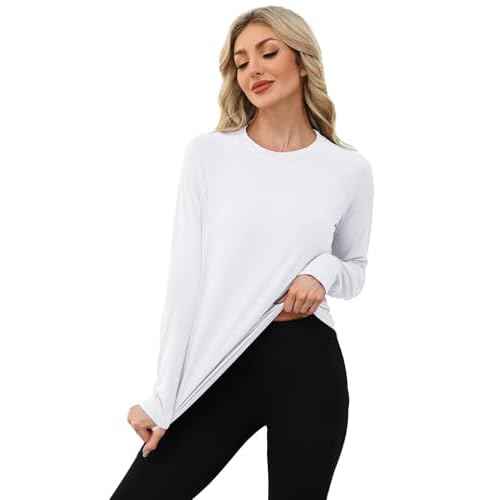 WIHOLL Workout Tops for Women Long Sleeve Sun Shirt UPF 50+ UV Protection Running Hiking Clothes Quick Dry Athletic Tops