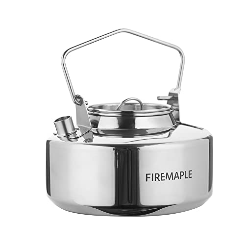 Fire-Maple Antarctic Camping Kettle 1.1 Quart Stainless Steel Portable Camp Tea Pot