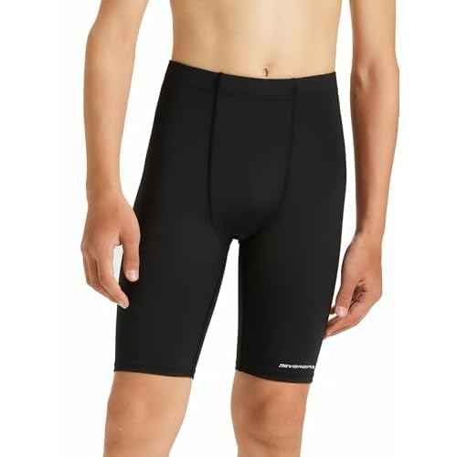 DEVOROPA Boys Swim Jammers Youth Competitive Swim Team Trunks Racing Swimsuit Athletic Swimming Shorts Slim/Standard/Husky
