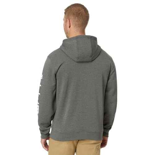 Timberland PRO Men's Hood Honcho Sport Full-Zip Hooded Sweatshirt, Dark Charcoal Heather/White, 2X-Large