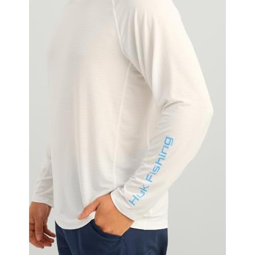 HUK Men's A1a Crew, Quick-Dry, Breathable Fishing Shirt