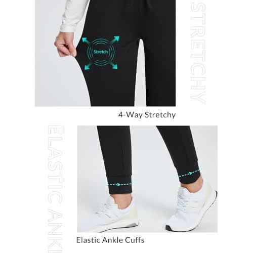 baleaf Women's Fleece Lined Pants Water-Resistant Sweatpants Winter Thermal Ski Hiking Running Joggers