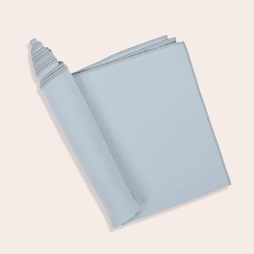 Light Blue Non-Slip Hot Yoga Towel 72x26.5 Inches for Bikram Pilates & Yoga Mats