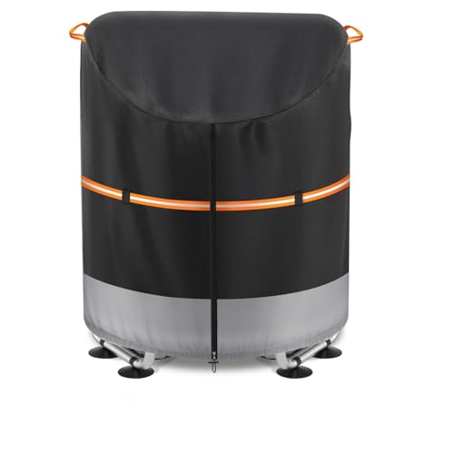 Kids Mini Trampoline Cover 55-60 Inch Waterproof UV Resistant Heavy Duty 600D with Drawstring & Buckles - Black