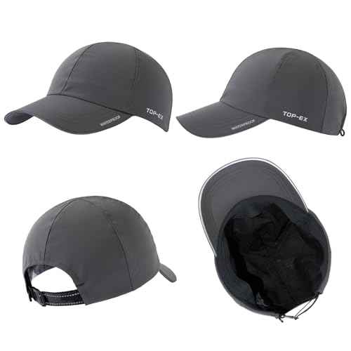 Oversized XL XXL Waterproof All Weather Performance Running Cap Recycled Unstructured Baseball Hat Urban Storm