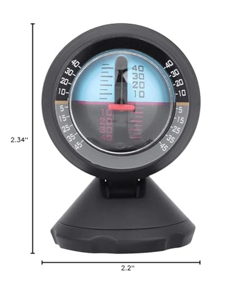 Kuuleyn Car Inclinometer, Waterproof Angle Slope Tilt Indicator Level Meter Gradient Balancer Finder Tool for Vehicle