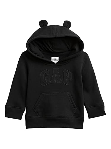 GAP Baby Boys Logo Full-Zip Hoodie - True Black V2 2T