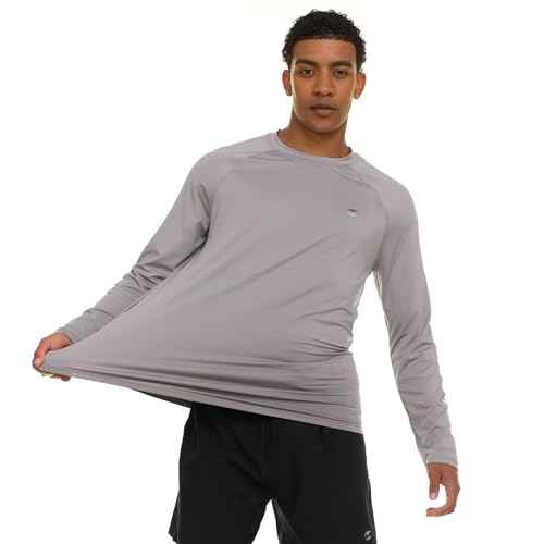 Champion Rash Guard for Men, Long Sleeve Mens Swim Shirt for Fishing Hiking UPF+ 50 SPF Sun UV Protection, Quick Dry