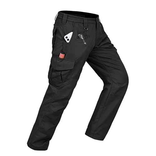 Mens Work Pants Cargo Tactical Construction for Men Ripstop Waterproof Lightweight Outdoor Hiking with Pockets