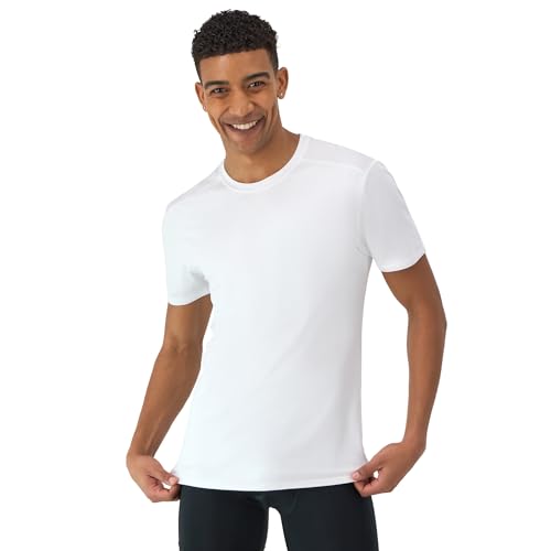 Hanes Men's Moves Breathable Mesh Back T-Shirt, X-Temp Moisture-Wicking Tee, White or Black/Grey, 3-Pack