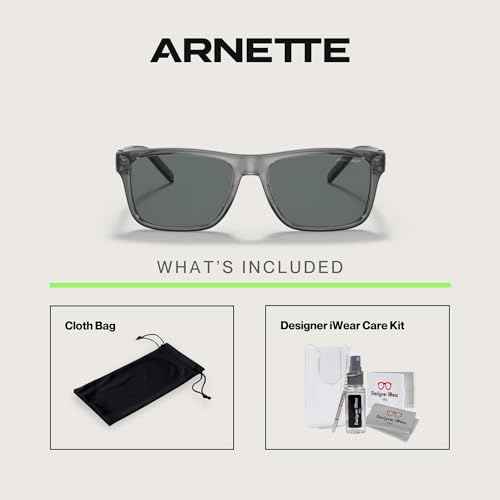 ARNETTE Bandra AN4298 Square Sunglasses for Men +BUNDLE with ACCESSORY EYEWEAR KIT