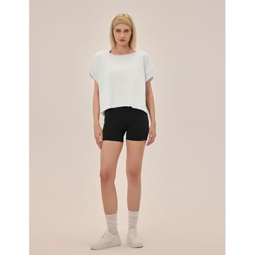UNIANKIYA Open Back Workout Tops for Women Loose Fit Athletic Crop Tee Short Sleeve Gym Running Yoga Shirt