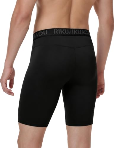 Men's Compression Shorts - Medium Black Spandex Quick Dry Workout Tights