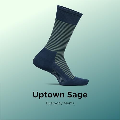 Feetures Everyday Max Cushion Crew Sock for Men - Moisture-Wicking Socks