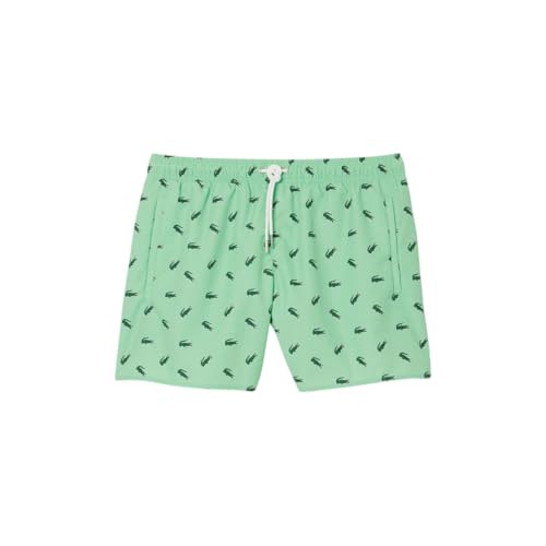 Lacoste Mens Crocodile Print Swim Trunks
