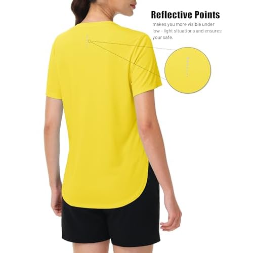 MAGCOMSEN Women Workout Short Sleeve Tops UPF 50+ Sun T Shirt Quick Dry Moisture Wicking Shirts for Yoga Running Hiking