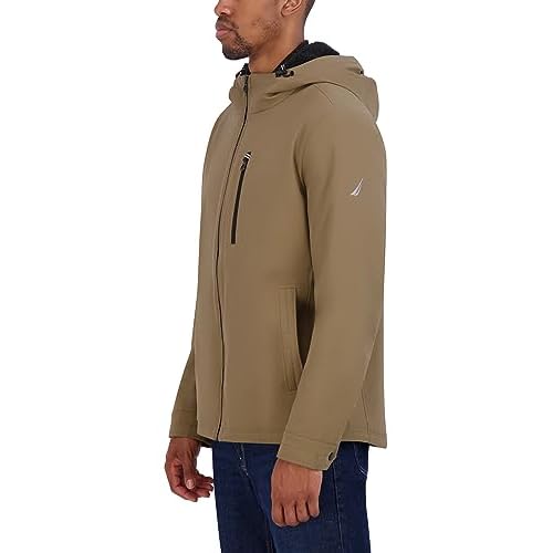 Nautica Men's Transitional Sherpa Lined Hooded Jacket