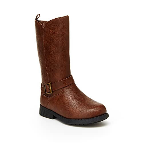 Girls' Lumi Boots - Toddler Size 7, Chocolate Knee-High Zipper Shoes