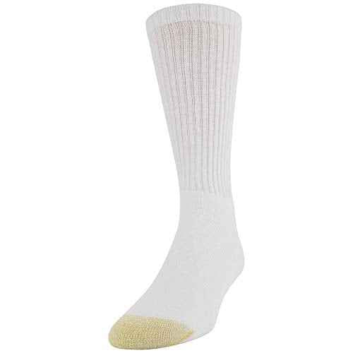 GOLDTOE Men's 656S Cotton Crew Athletic Socks, Multipairs