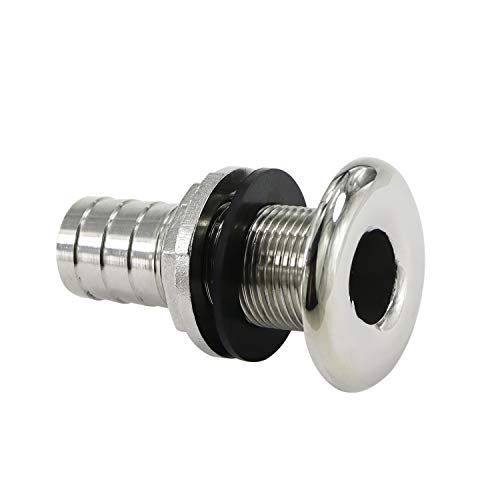 316 Stainless Steel Thru-Hull Fitting 3/4 IN I.D. Marine Boat Plumbing