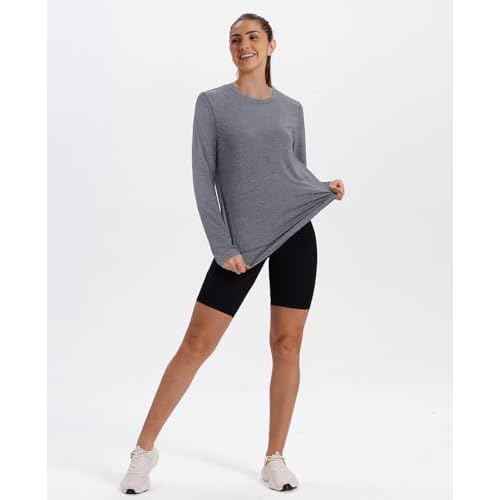XIEERDUO Women's Workout Tops Long Sleeve Quick Dry UPF 50+ Sun Protection Shirts for Hiking Running S-3XL