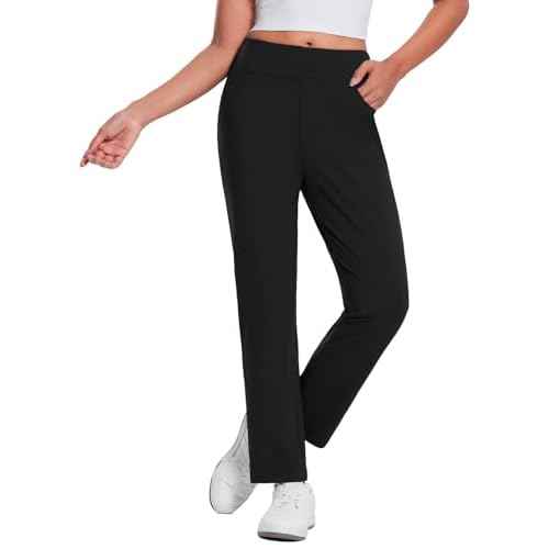 baleaf Women's Fleece Lined Pants Stretch Water Resistant Winter Thermal Travel Pants Cold Weather Gear Pockets Work Golf