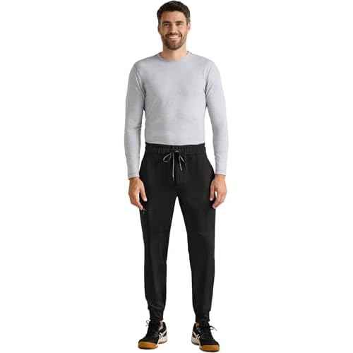 Healing Hands Men's Scrub Pant Nolen Jogger with 6 Pocket, Moisture Wicking, 360¡Æ Stretch & Recycled Fibers 9172
