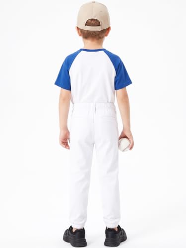 Youth Boys Baseball Pants 4T Softball Practice Pants with Pockets - White