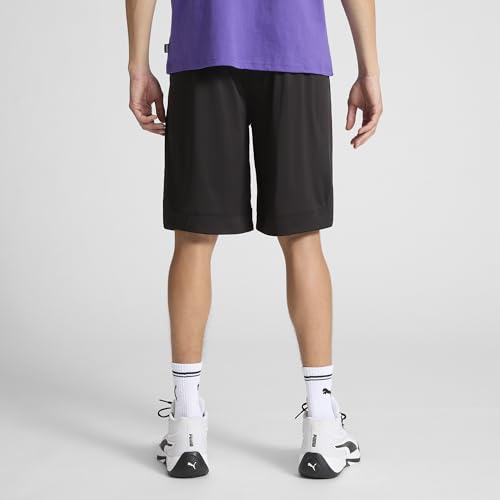 Men's 10-Inch Shiny Fabric Workout Shorts - Medium Black, Big & Tall