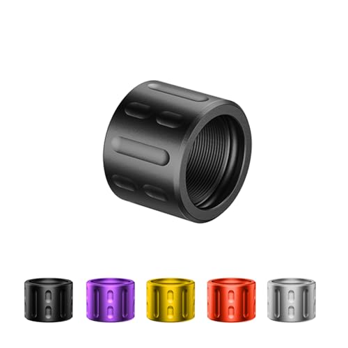 Thread Protector 1/2-28 Aluminum Fits 9mm .22LR .357 Sig Black - Pack of 1