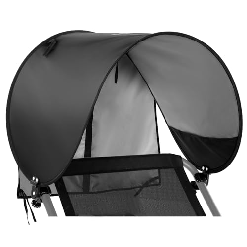 Sportneer Sun Shade Canopy for Chairs - Black, UPF 50+, Adjustable & Lightweight, 2 Pack