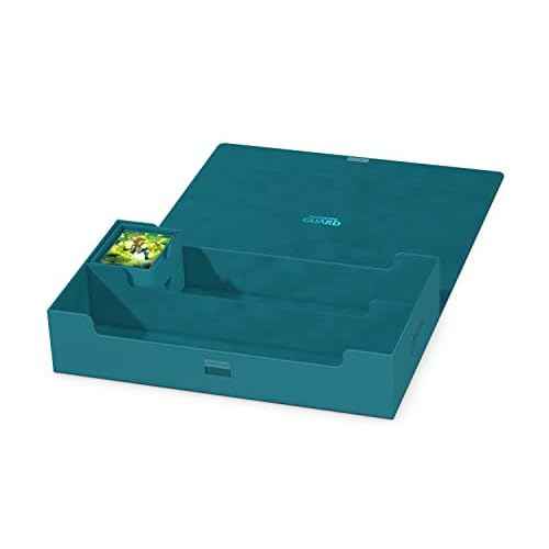 Ultimate Guard Omnihive 1000+, Deck Case for 1000 Double-Sleeved TCG Cards + 2 removable Trays, Petrol, Magnetic Closure & Microfiber Inner Lining