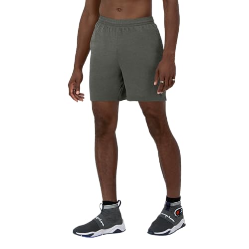 Champion Men's Sport Shorts - Medium / Granite Heather, 7-Inch Inseam, Lightweight Moisture-Wicking Fabric