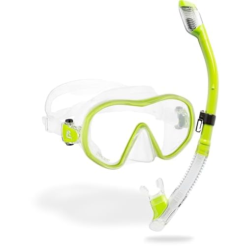 Cressi Single Lens Frameless Scuba Mask & Dry Snorkel for Snorkeling, Scuba Diving, F-Dual & Tao Dry: Designed in Italy