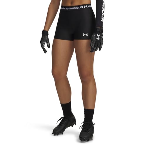 Under Armour Women's HeatGear Armour Shorty Shorts Small - Ultimate Black & White