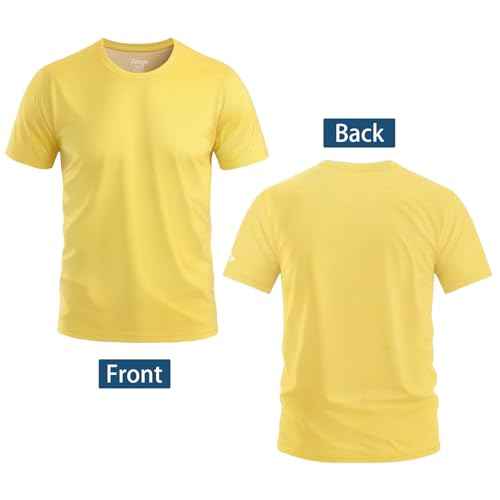 Zengjo Athletic Shirts for Men Quick Dry Short Sleeve Running Workout Gym T-Shirts Moisture Wicking Crewneck Tee