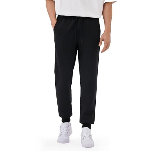 K-Swiss Men's Sweatpants with Pockets - Lightweight & Breathable Joggers for Men, Cuffed Track Pants for Casual Lounge