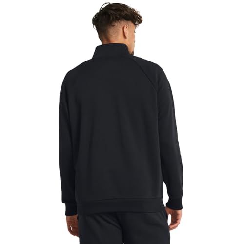 Under Armour Rival Fleece 1/4 Zip Hoodie - Medium Black White