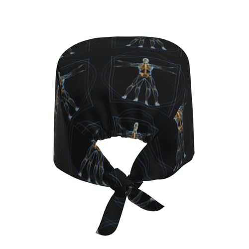 Working Cap Scrub Cap with Sweatband Adjustable Unisex Women Tie Back Hat Nurse Surgical Caps