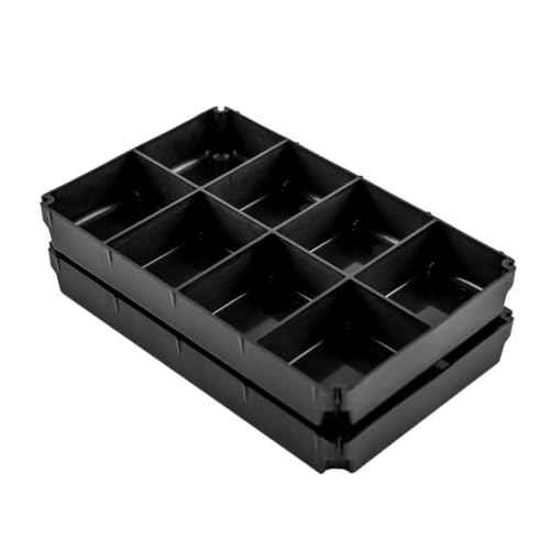 YakAttack TracPak 5x1 Inserts Two Pack | Half-Depth Organizers for Stackable Storage Box | 5 Compartments Each | Includes Stacking Tabs | Fits TracPak System | Made in USA