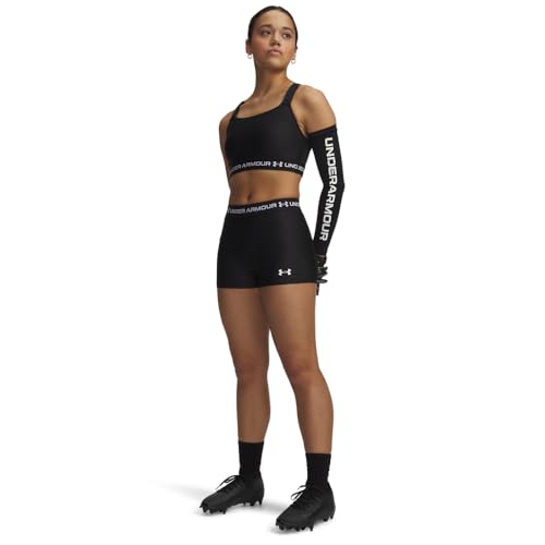 Under Armour Women's HeatGear Armour Shorty Shorts Small - Ultimate Black & White