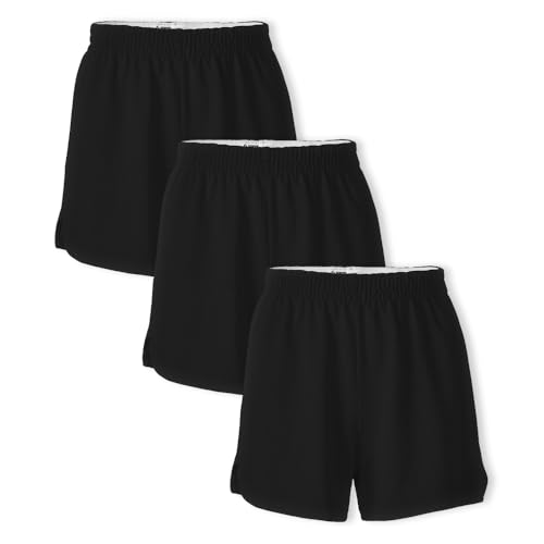 Soffe Youth Cheer Shorts – Medium / Black, 2.75" Inseam, 3 Pack