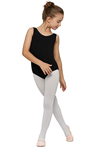 Girls Dance Leotard Bodysuit for Ballet, Gymnastics, Toddler & Kids - Black - Tank / 13-14 Years