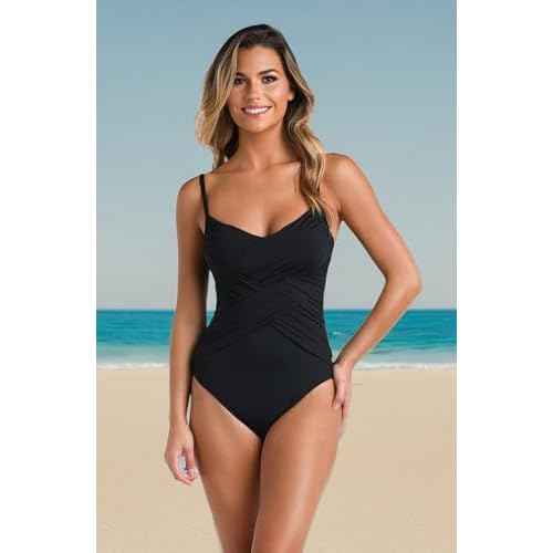 La Blanca Women's Standard Island Goddess Draped Lingerie One Piece Swimsuit