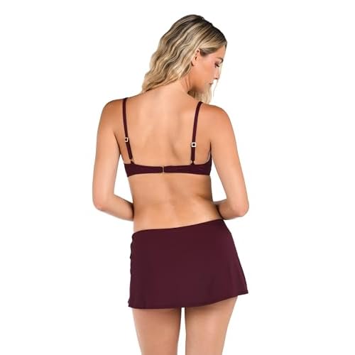 La Blanca Womens Island Goddess Asymmetrical Skirted Swimsuit Bottom