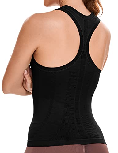 MathCat Racerback Workout Tank Top for Women Small Black