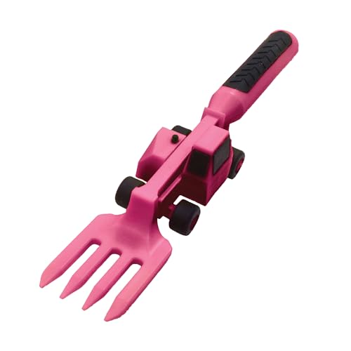 Pink Toddler Construction Utensils Set Made in USA - Kids Silverware for Construction Play