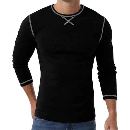 Sailwind Mens Thermal Underwear Long Sleeve Shirts Wool Base Layer Crewneck Top