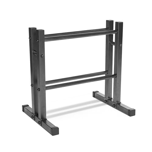 24-Inch Dumbbell and Kettlebell Storage Rack - Compact Home Gym Organizer